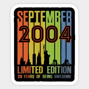 September 2004 20 Years Of Being Awesome Limited Edition Sticker